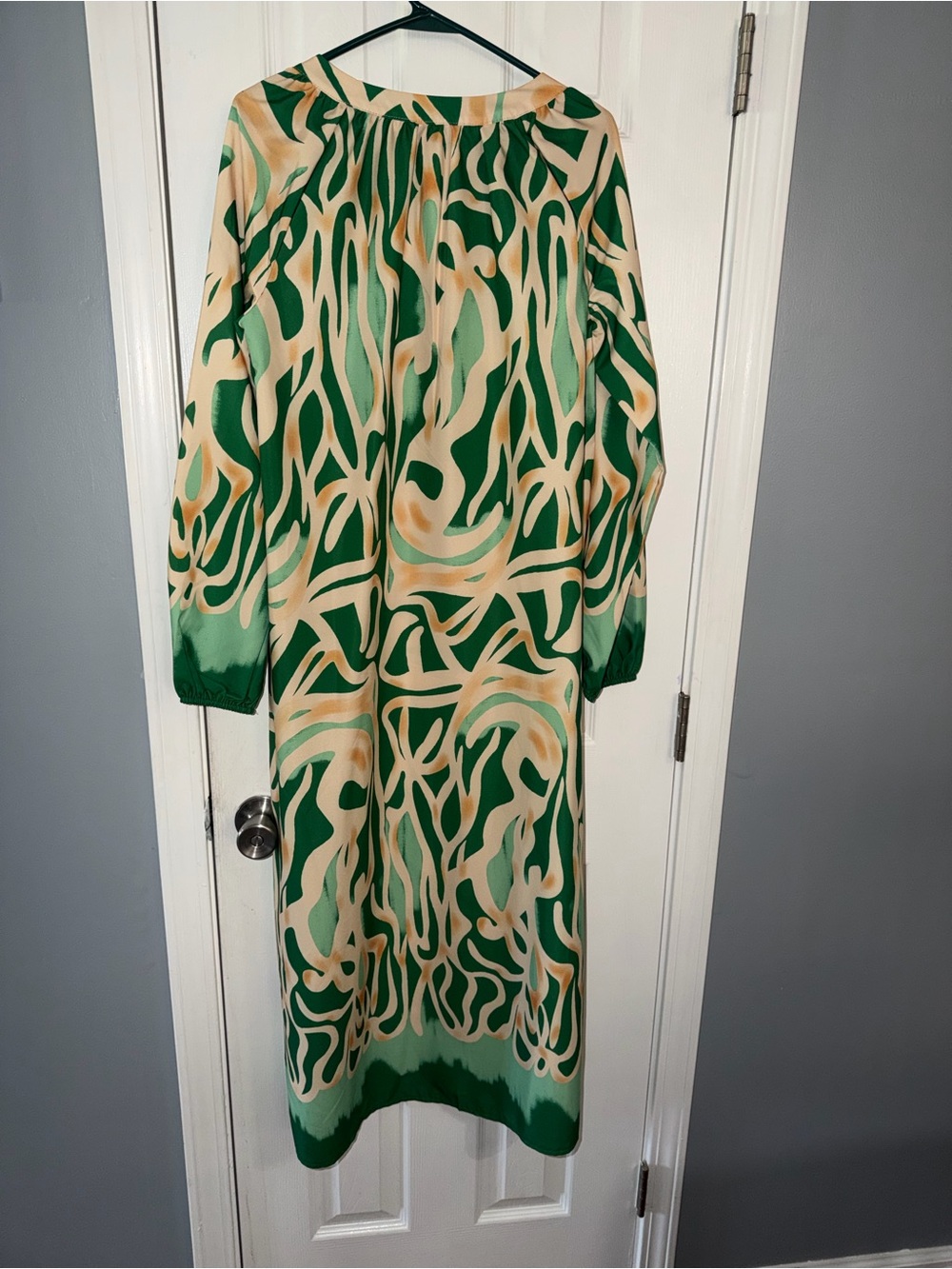 Green & Yellow Abstract Maxi Dress - Picture 8 of 8